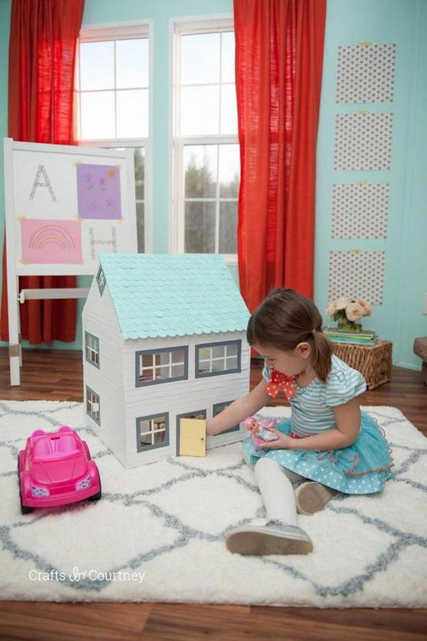 Cardboard Box Dollhouse