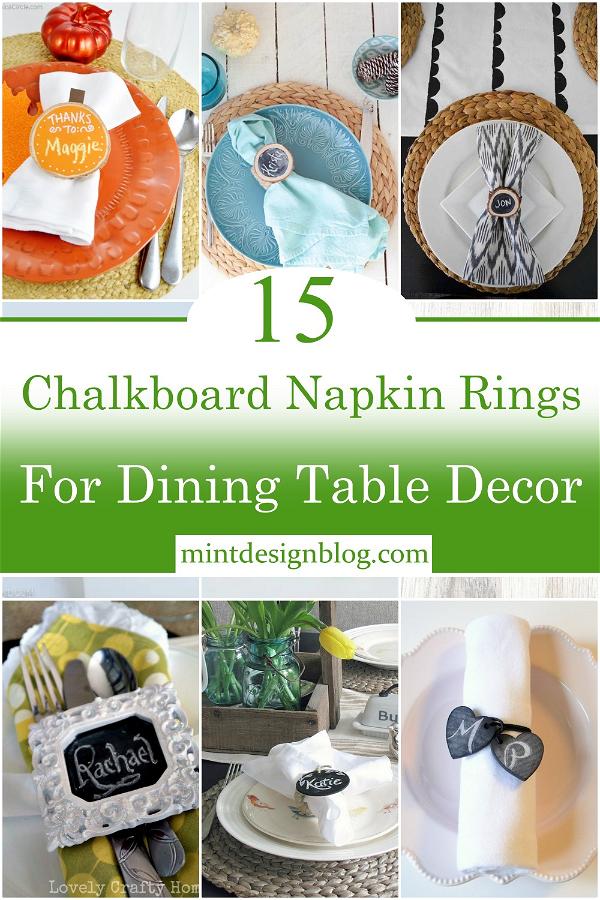 Chalkboard Napkin Rings For Dining Table Decor 2