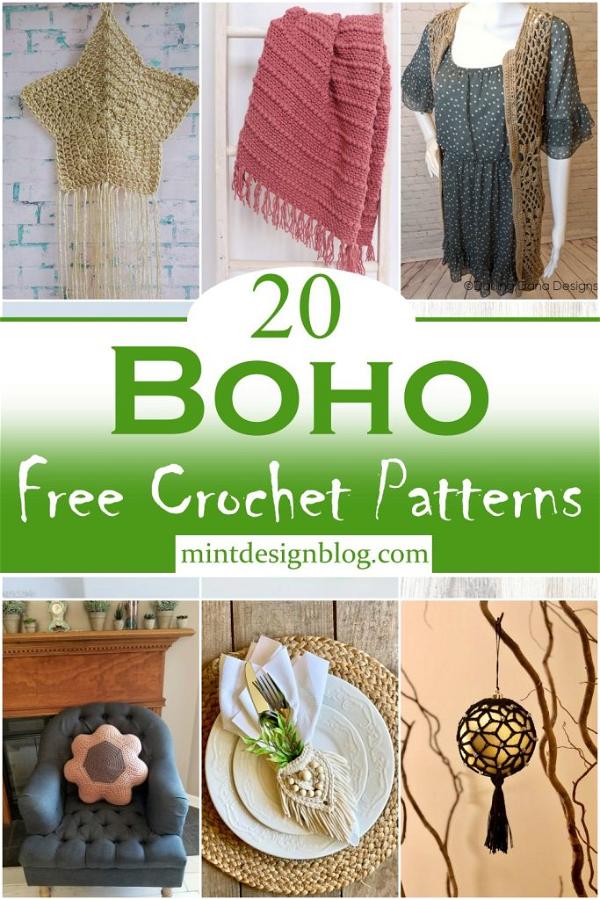 20 Crochet Boho Patterns For Crochet Lover - Mint Design Blog