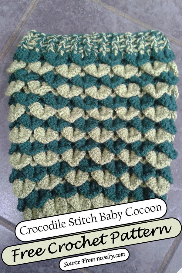 Crochet Crocodile Stitch Baby Cocoon