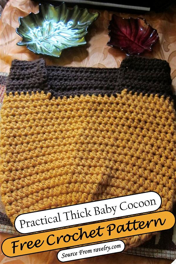 Crochet Practical Thick Baby Cocoon