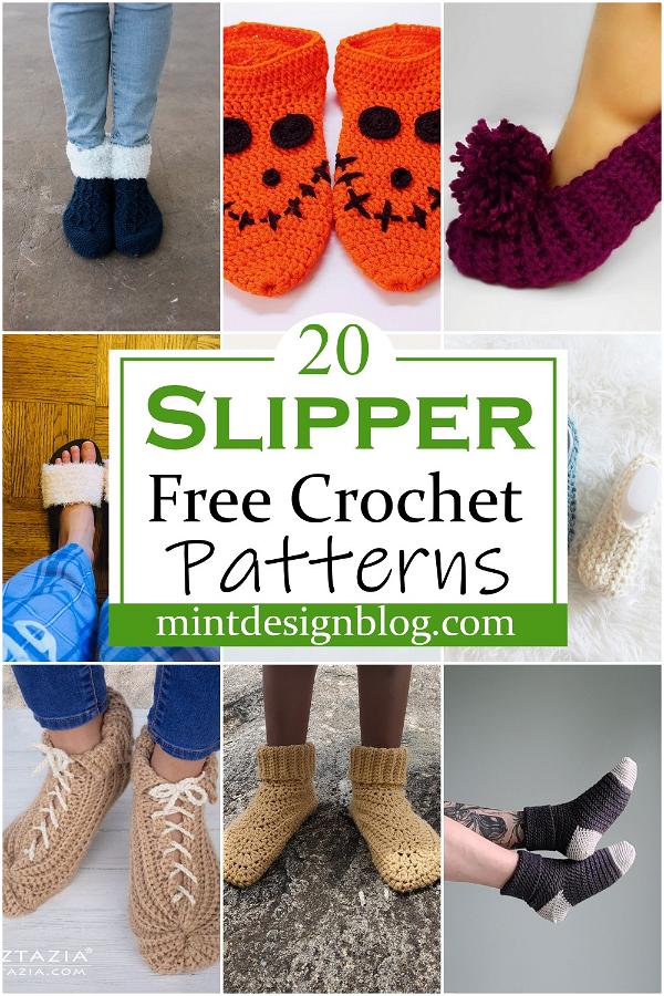 20 Crochet Slipper Patterns - Mint Design Blog