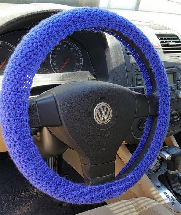 Crochet Steering Wheel Cover