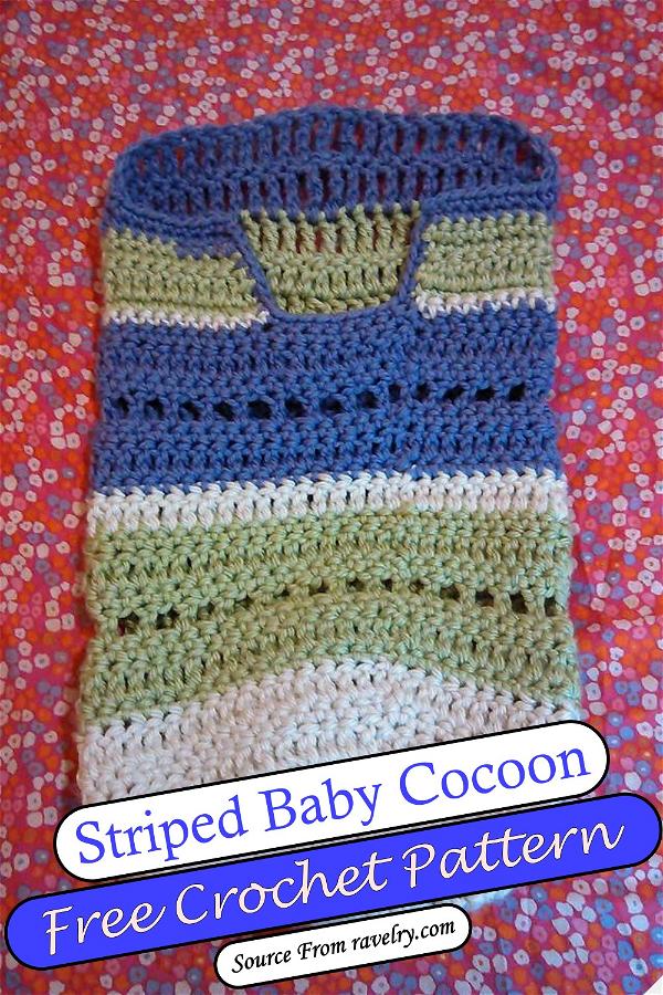 Crochet Striped Baby Cocoon