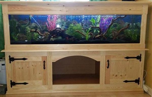 DIY Aquarium Wooden Pine Stand