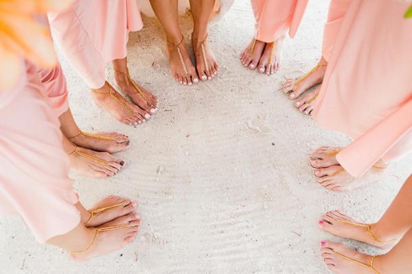 DIY Barefoot Sandals For Beach Wedding