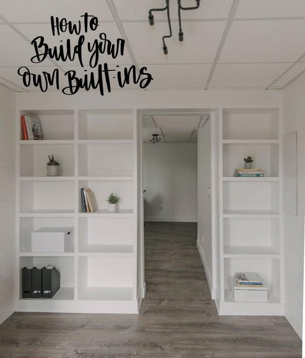 DIY Built In Shelving