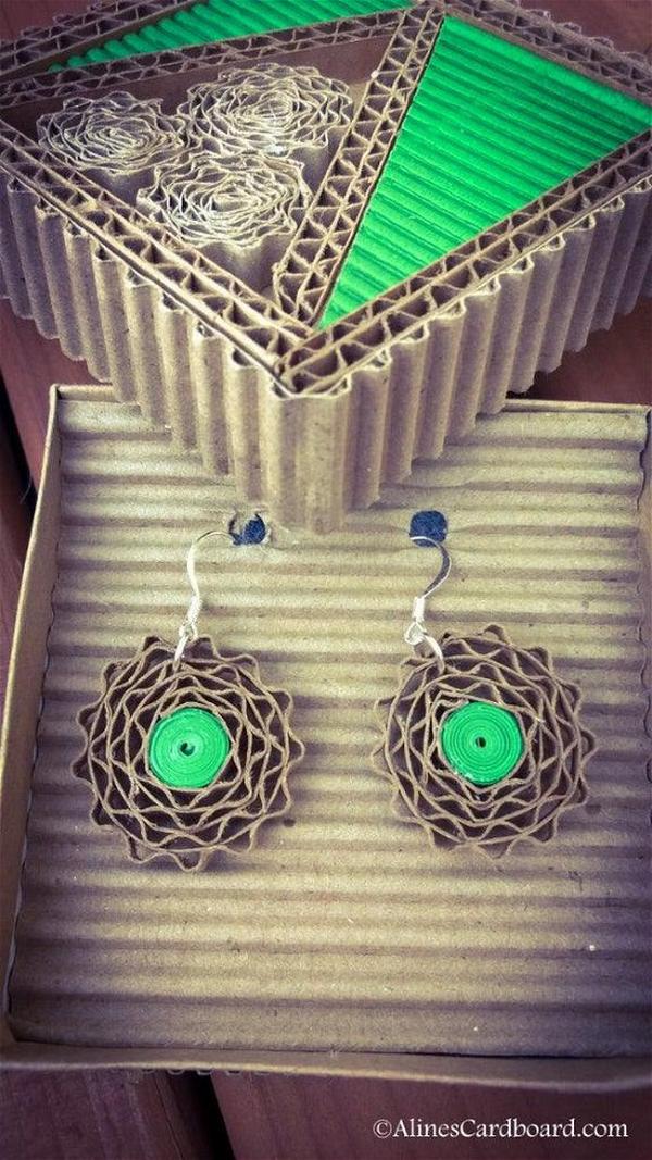 DIY Cardboard Earrings