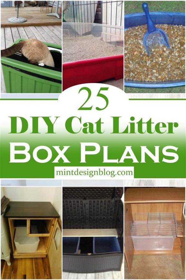 25 DIY Cat Litter Box Plans - Mint Design Blog