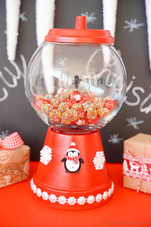 DIY Christmas Candy Dispenser