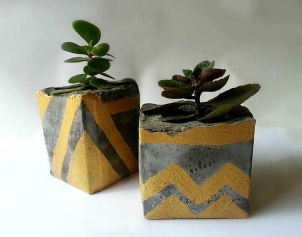 DIY Concrete Planters