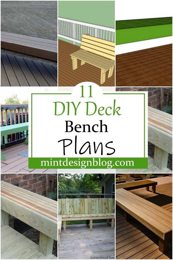 11 Free DIY Deck Bench Plans For Outdoor Seating - Mint Design Blog