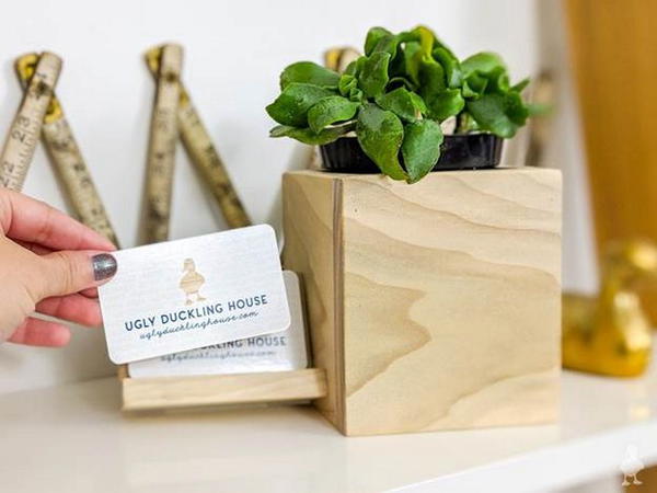 DIY Desk Planter Card Holder