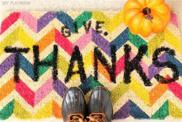 DIY Doormat For Thanksgiving