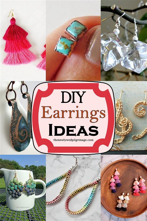 47 DIY Earring Ideas You Can Make Easily - Mint Design Blog