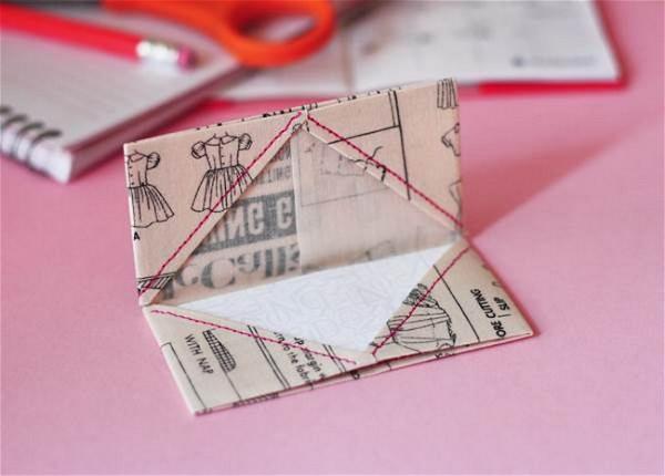 DIY Fabric Origami Business Card Holder