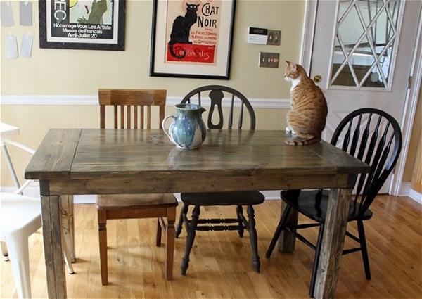 DIY Farmhouse Kitchen Table