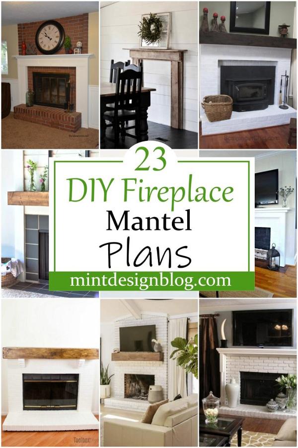 23 DIY Fireplace Mantel Plans You Can Make Today - Mint Design Blog