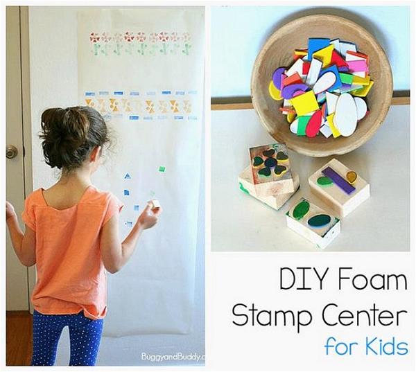 DIY Foam Stamps For Kids