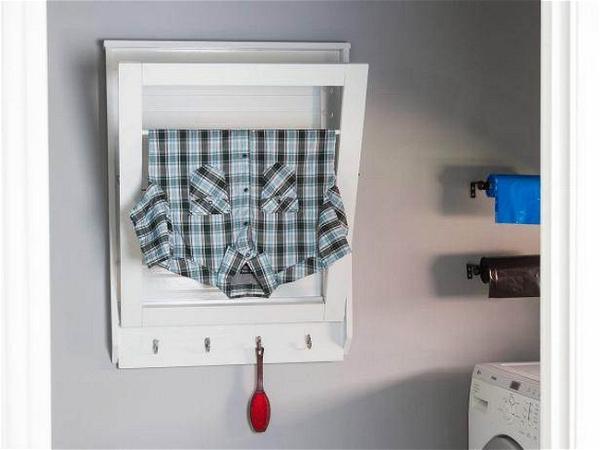 DIY Fold-Down Laundry Drying Rack