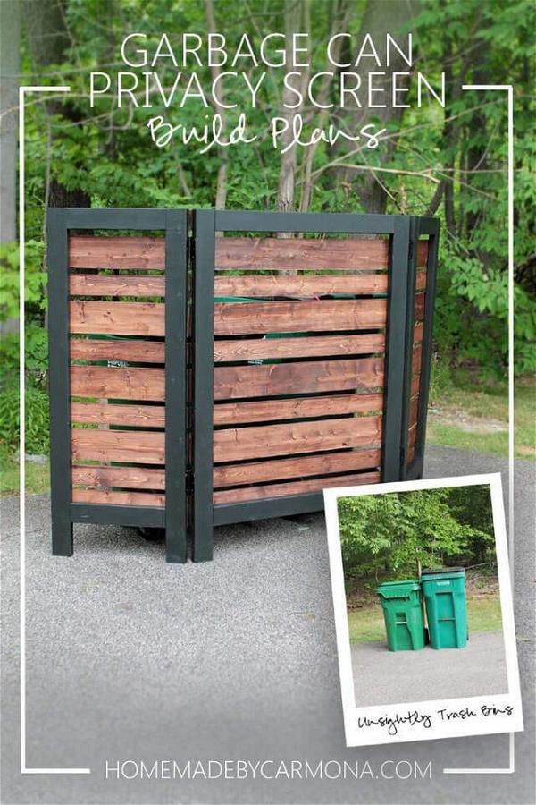 DIY Garbage Can Privacy Screen