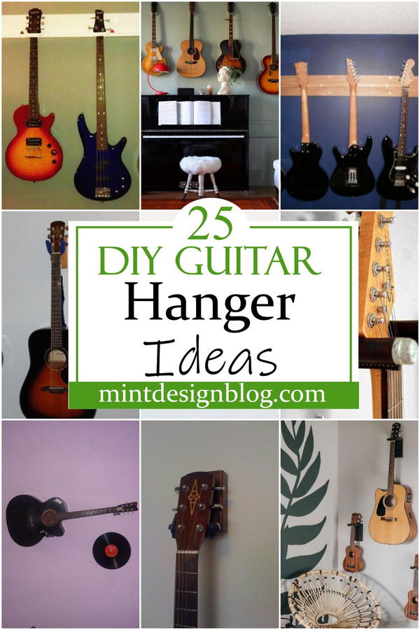 25 DIY Guitar Hanger Ideas - Mint Design Blog