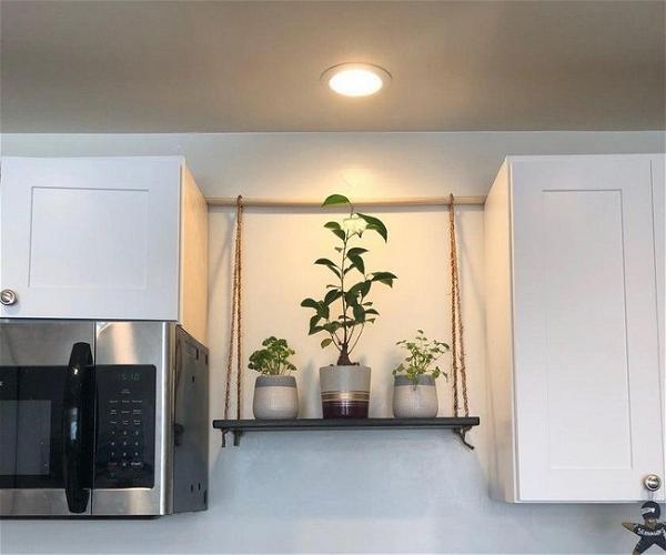 DIY Hanging Kitchen Shelf