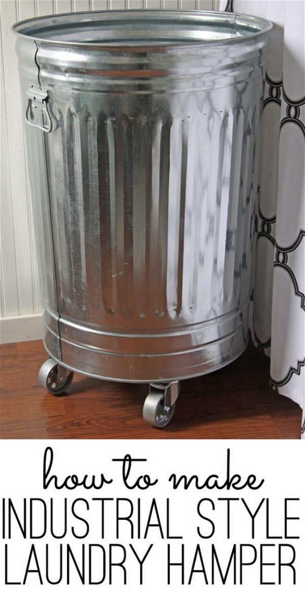 Industrial-Style Laundry Hamper