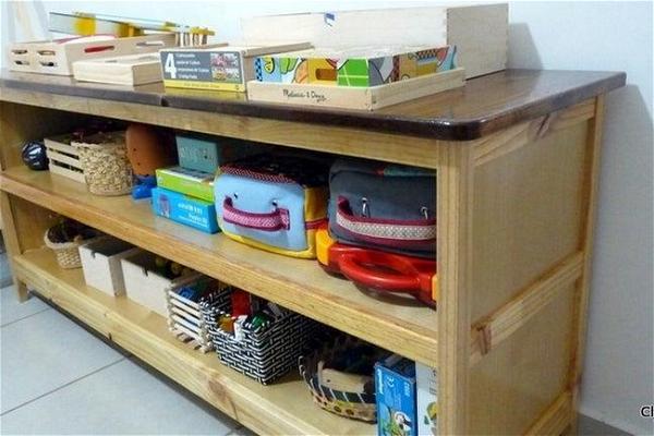 DIY Kids Storage Cabinet