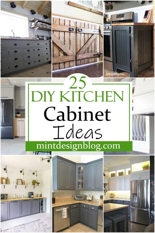 25 DIY Kitchen Cabinet Ideas - Mint Design Blog