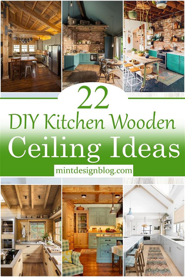 DIY Kitchen Wooden Ceiling Ideas 1