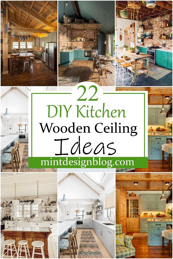 DIY Kitchen Wooden Ceiling Ideas 2