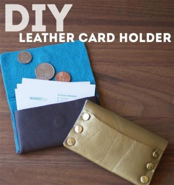 DIY Leather Business Card Holder