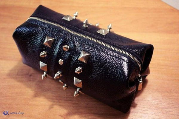 DIY Leather Makeup Bag For Biker