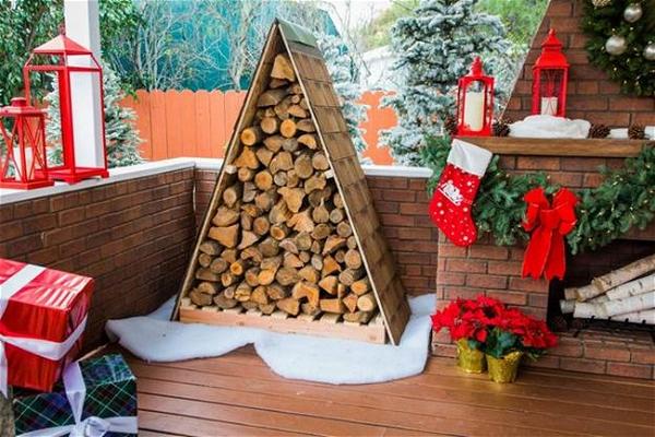 DIY Outdoor Firewood Storage