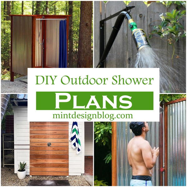 23 DIY Outdoor Shower Plans For Summer Season Mint Design Blog