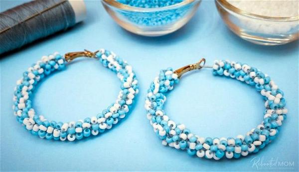 DIY Pearl Hoop Earrings