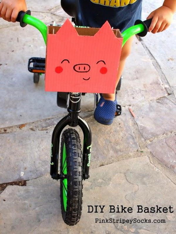 DIY Piggy Bike Basket