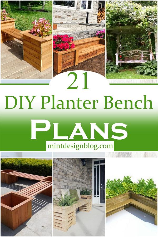 DIY Planter Bench Plans 1