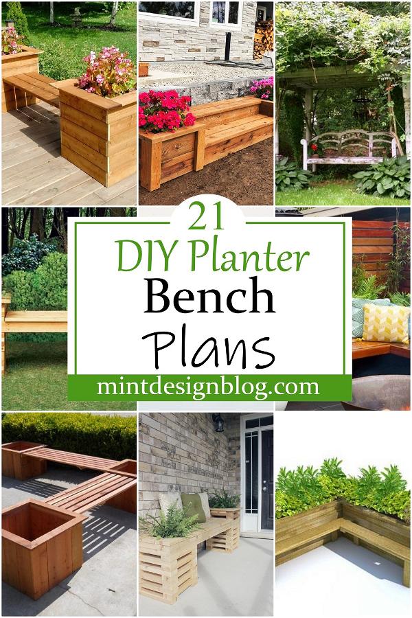 21 DIY Planter Bench Plans To Make Today - Mint Design Blog