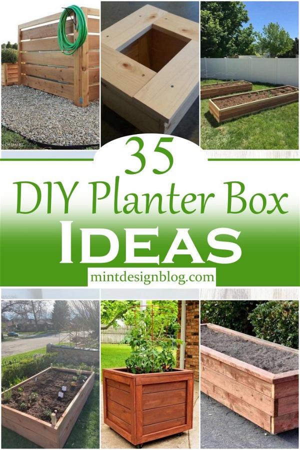 35 DIY Planter Box Ideas For Your Garden - Mint Design Blog