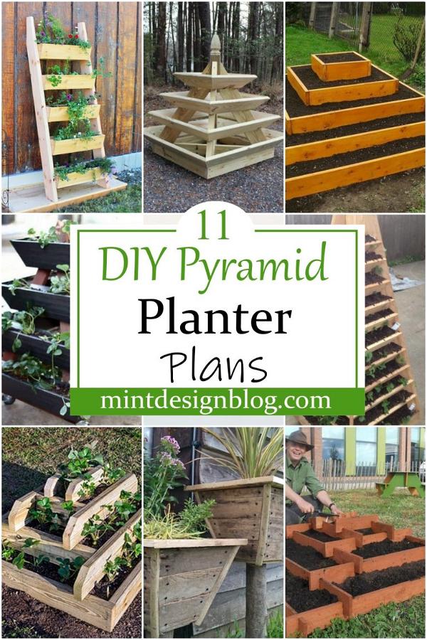 11 Free DIY Pyramid Planter Plans For Gardening Lovers - Mint Design Blog