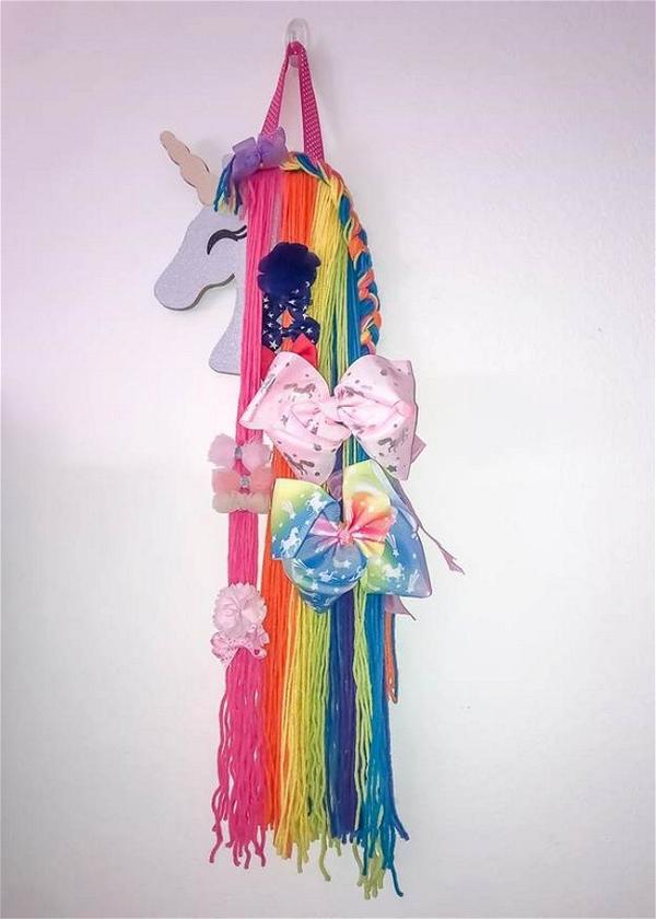 DIY Rainbow Unicorn Bow Holder