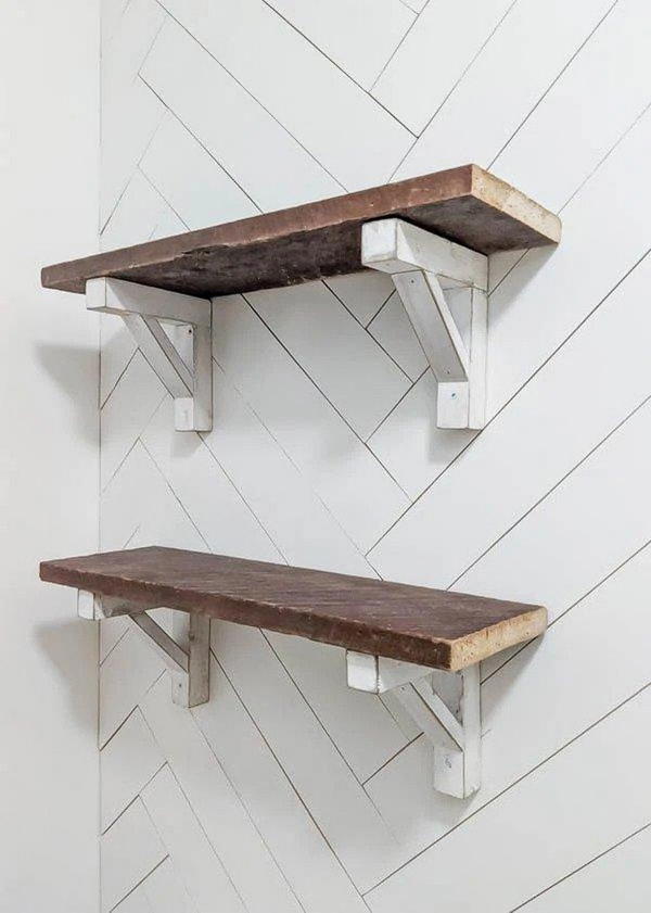 DIY Rustic Shelf Brackets