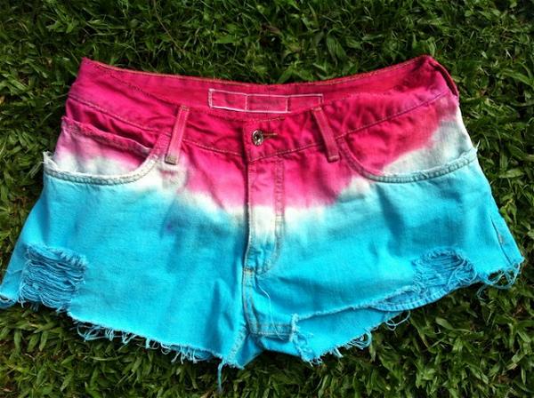 DIY Shorts Tie Dye