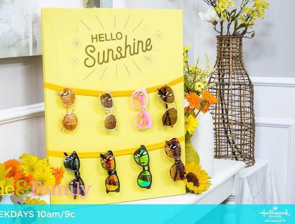 DIY Sunshine Sunglass Holder