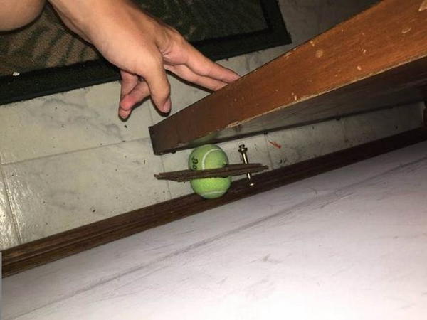 DIY Tennis Ball Door Stopper