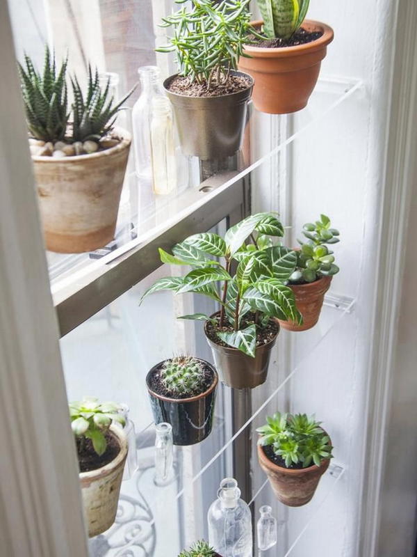 DIY Window Floating Shelves