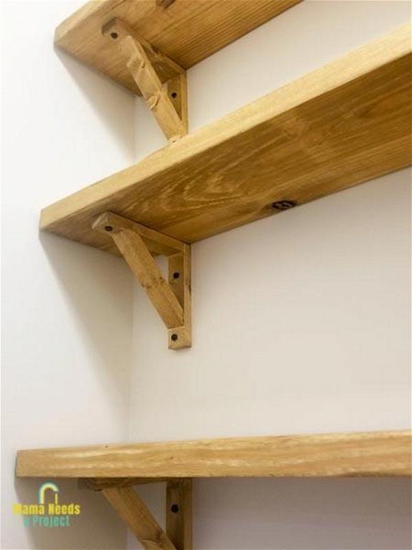 DIY Wood Shelf Brackets For Open