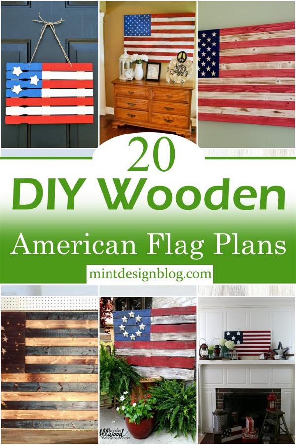 20 DIY Wooden American Flag Plans For National Day - Mint Design Blog